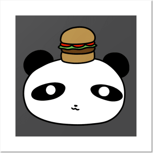 Hamburger Panda Face Posters and Art